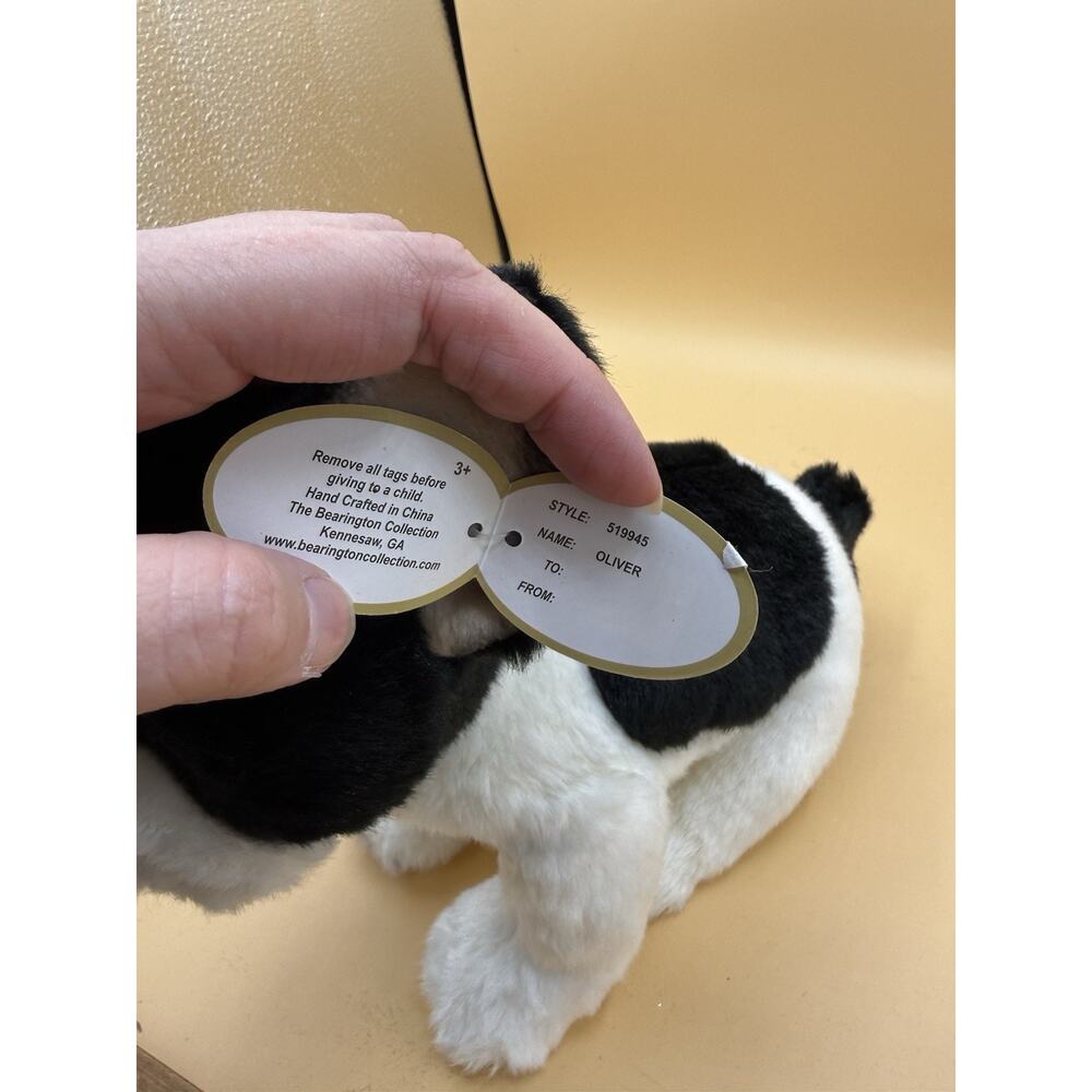 Bearington Collection Oliver French Bulldog Plush Stuffed Dog 9” W/ Tags - Picture 7 of 8